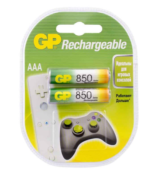 Аккумулятор GP R03 850mAh Ni-Mh BL 2/20 предзаряженный