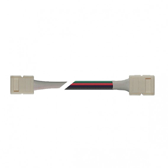 Коннектор PLSC-10х4/15/10х4 - для ленты 5050 RGB Jazzway двустор. провод 15см