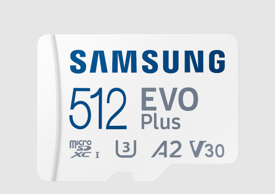 Карта памяти microSDHC Samsung 512Gb Class10 Evo Plus A2 V30 U3 с адапт