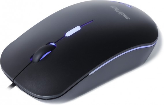 Мышь проводная SmartBuy SBM-288-K USB, черная, подсв., БЕЗЗВУЧНАЯ