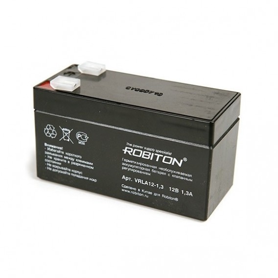 Аккумулятор для бесперебойника Robiton (12V 1,3Ah) VRLA12-1.3