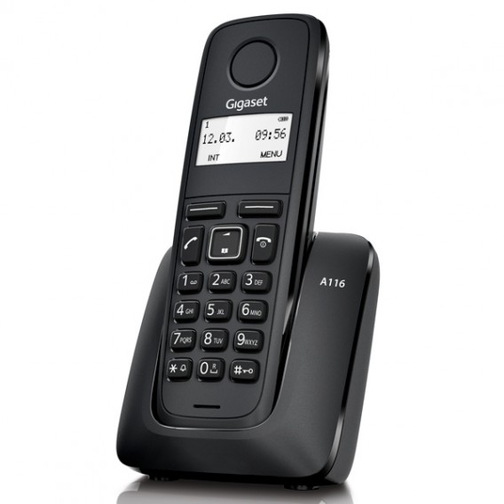 Телефон беспроводной Gigaset A116 черный АОН