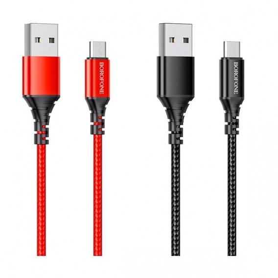 Кабель Am - microUSB Borofone BX54 1м 2,4А ткань