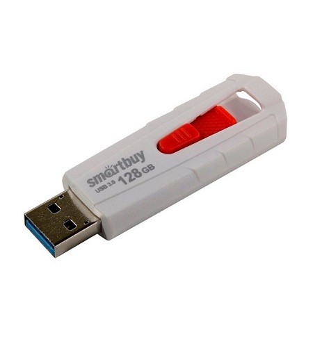 Флэш-диск SmartBuy 128GB USB 3.0 Iron белый/ красный