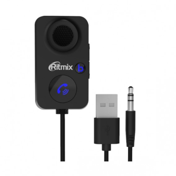 Ресивер Bluetooth Ritmix BTR-100 (BT 5.0, Hands free, USB, микрофон)