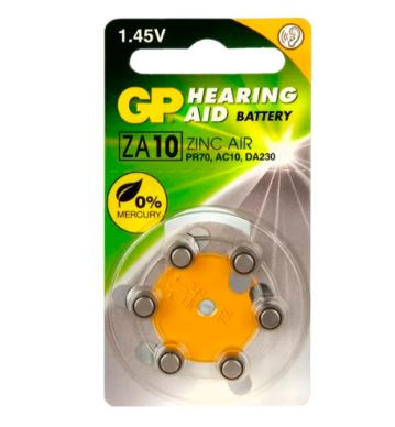 Батарейка GP ZA10 BL6/60