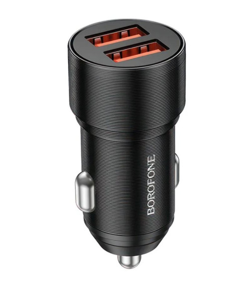 Адаптер автомобильный 2*USB 3A QC3.0 36W Borofone BZ19B