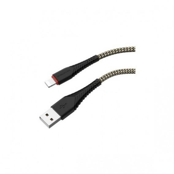 Кабель USB- lightning Borofone BX25 1м 2,4А нейлон