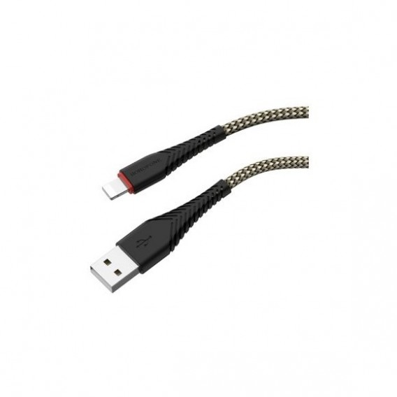 Кабель USB - lightning Borofone BX25 1м 2,4А нейлон