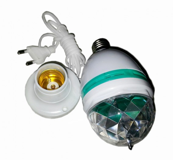 Диско-лампочка RGB B52 "YB-27-1" Сияние:син/зел/крас, 3Вт, IP20 на подставке