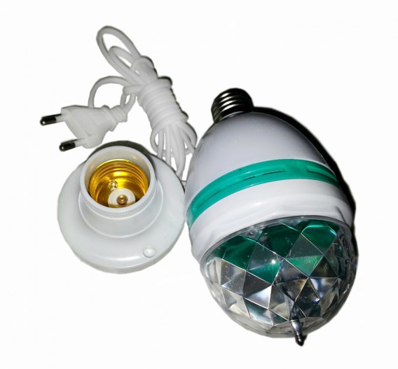 Диско-лампочка B52 "YB-27-1" RGB Сияние:син/зел/крас, 3Вт, IP20 на подставке