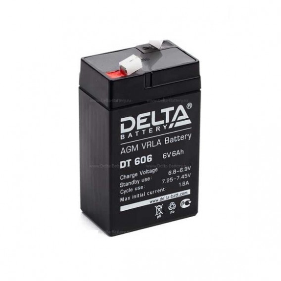 Аккумулятор для прожекторов Delta (6V 6Ah) DT 606