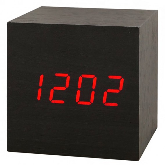 Часы настольные VST-869-1 крас.цифры, чер.корпус (дата, будильник,3*ААА)