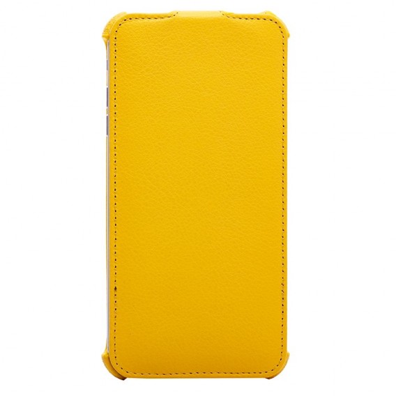 Чехол-книжка кожзам для iPhone 6Plus желтый (откр.вниз)