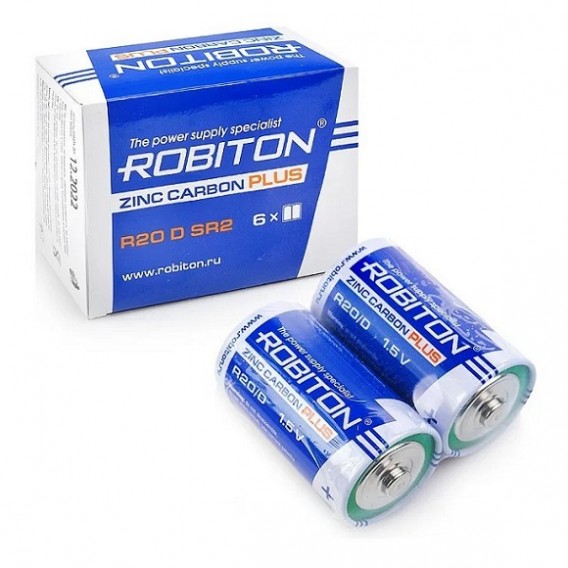 Батарейка Robiton R20 Plus sh 2/12/144