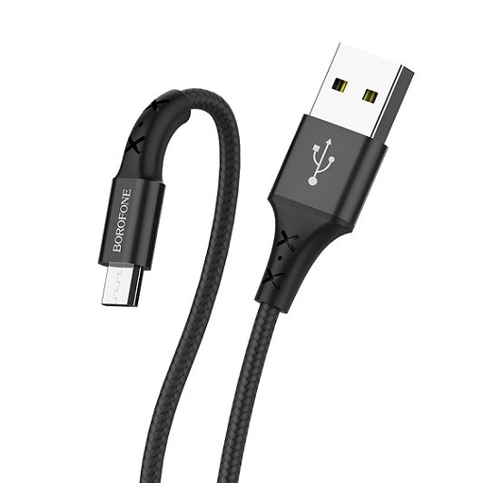 Кабель USB - microUSB Borofone BX20 1м 2А нейлон