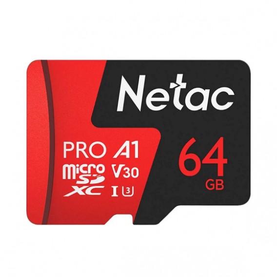 Карта памяти microSDHC Netac 64Gb Extreme Pro UHS-1 A1, V30 100MB/s без ад