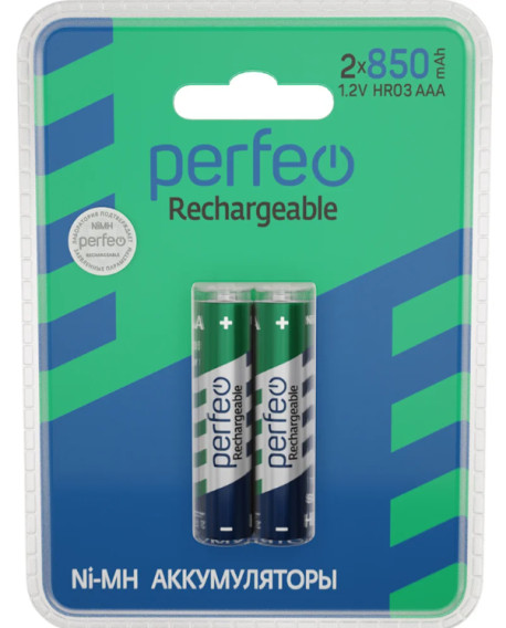 Аккумулятор Perfeo R03 850mAh Ni-Mh BL 2/40