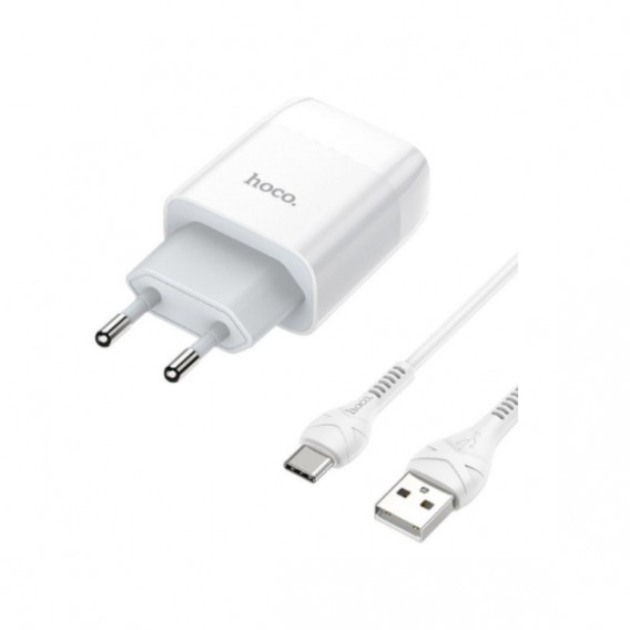 Адаптер сетевой с кабелем USB - Type-C 2.4A Hoco C73A