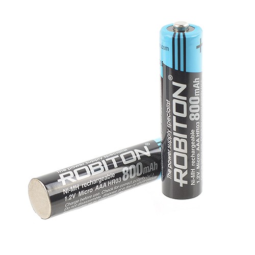 Аккумулятор Robiton R03 800mAh Ni-Mh BL 2/50 (низкотемпературные, до -40С)