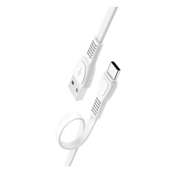 Кабель USB - Type-C 1м Hoco X40  2,4А/12W, ПВХ, плоский