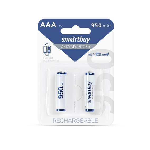 Аккумулятор SmartBuy R03 950mAh Ni-Mh BL 2/24