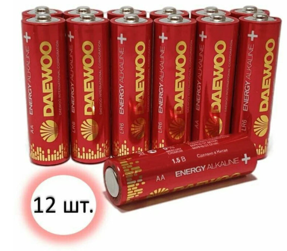 Батарейка Daewoo LR6 ENERGY ALKALINE BL 12/72/576 промо цена