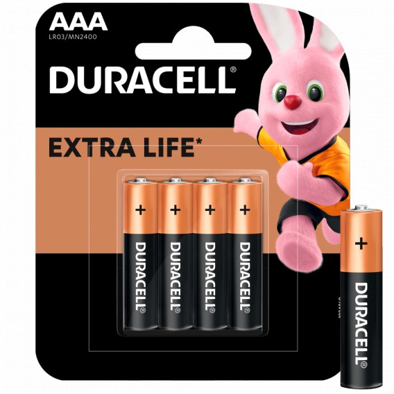 Батарейка Duracell LR03 Basic/Plus BL 4/40/192