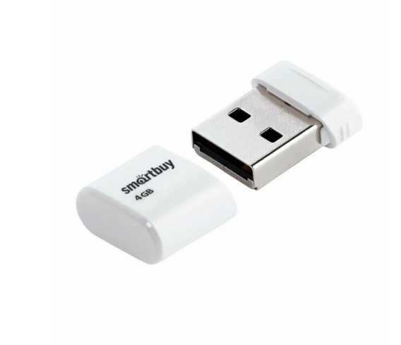 Флэш-диск SmartBuy 4GB USB 2.0 LARA белый