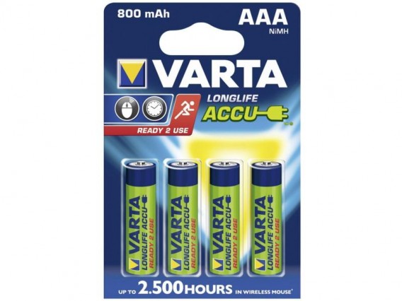 Аккумулятор Varta R03 800mAh Ni-Mh BL 4/40 предзаряженный