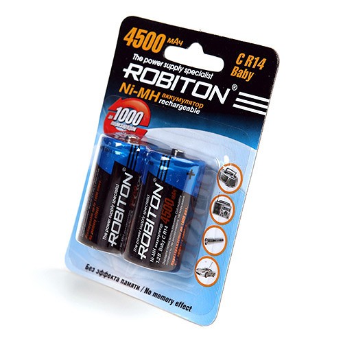 Аккумулятор Robiton R14 4500mAh Ni-Mh BL 2/50