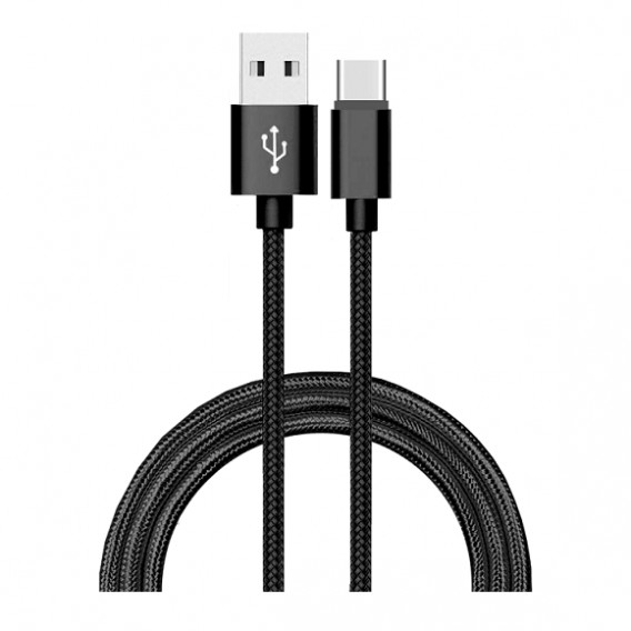 Кабель USB- Type-C Atom 1,8м 2,4A ткань