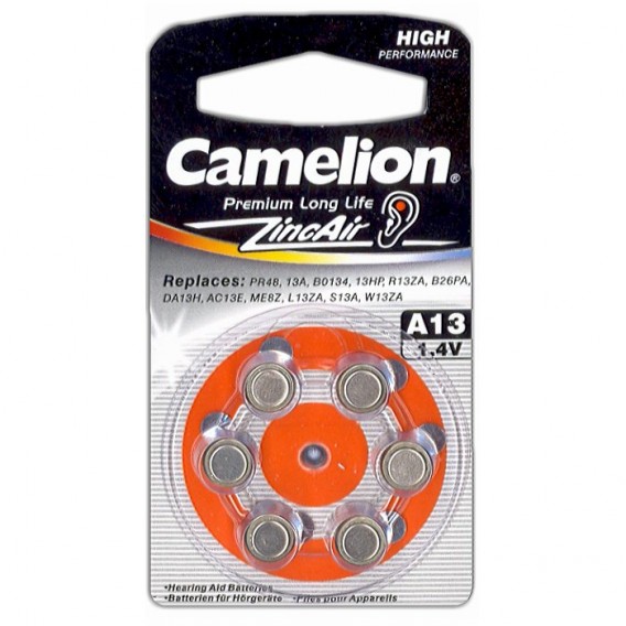 Батарейка Camelion ZA13 BL6/60