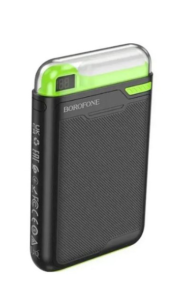 Внешний аккумулятор 10000mAh Borofone BJ69 (in - T/out - T) беспр.заряд, чер