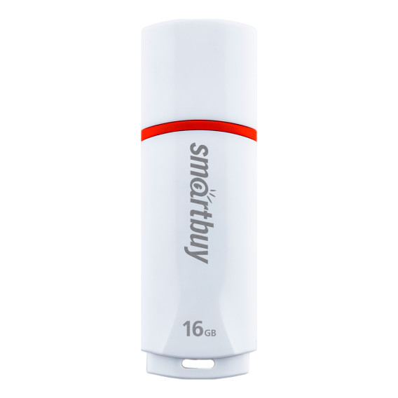 Флэш-диск SmartBuy 8GB USB 2.0 Crown белый (цветная упаковка)