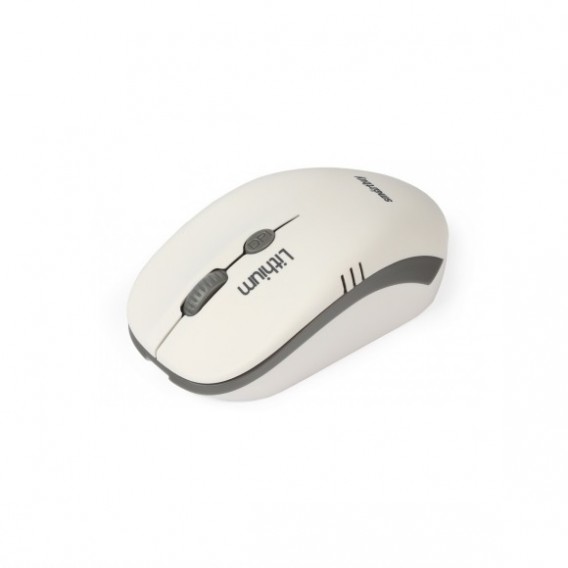 Мышь беспроводная SmartBuy SBM-344CAG-WG бело-серая, с зарядкой от USB