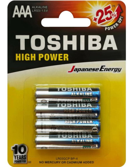 Батарейка Toshiba LR6 High Power Alkaline BL 4/48/192