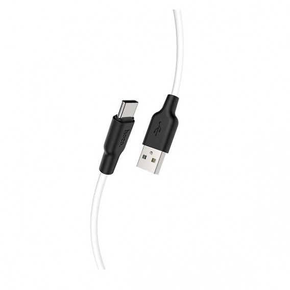 Кабель USB- Type-C Hoco X21 Plus 1м 3А силикон