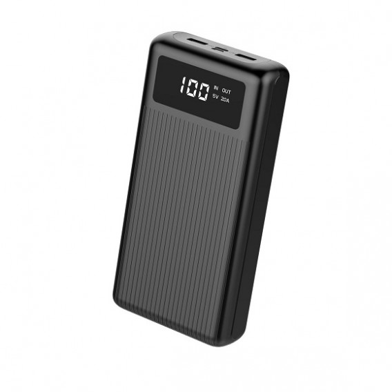 Внешний аккумулятор 30000mAh Fumiko PB08 (in - T,M/out - 2U) дисплей, черный