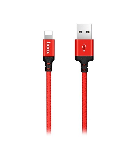 Кабель USB - lightning Hoco X14 1м 2А ткань