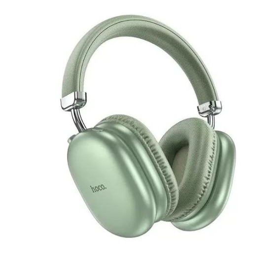Гарнитура Bluetooth Hoco W35 Max (полноразм., microSD, 800mAh, 90h) зеленая