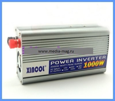 Автомобильный инвертор Xincol 1000W (12V->220V)