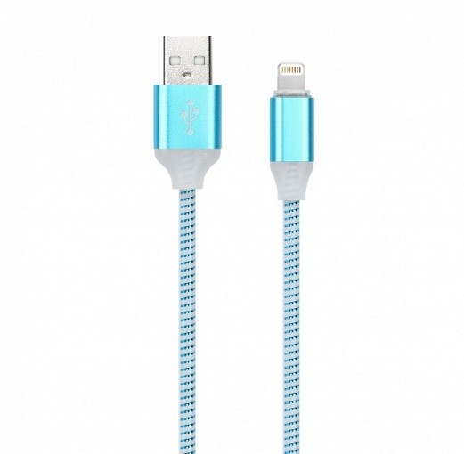 Кабель USB - lightning SmartBuy 1м с индикацией iK-512ss