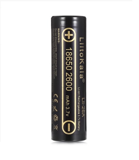 Аккумулятор Li18650 2600mAh 3.7V высокотоковые LiitoKala