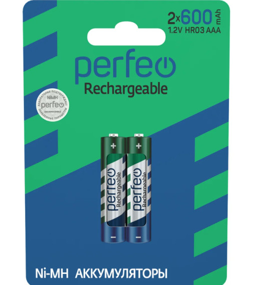 Аккумулятор Perfeo R03 600mAh Ni-Mh BL 2/60