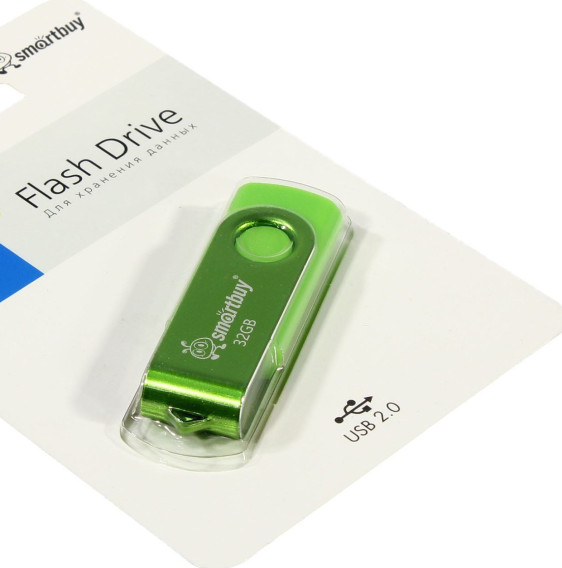 Флэш-диск SmartBuy 32GB USB 2.0 Twist зеленый