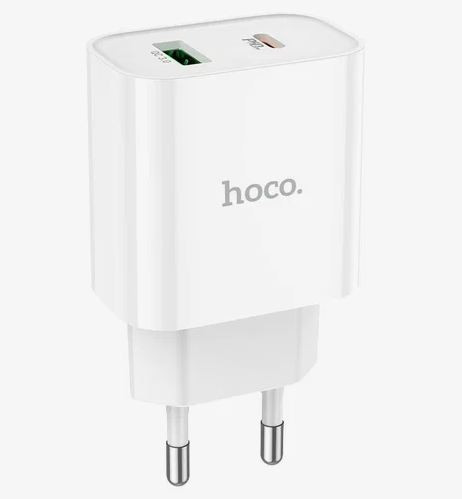 Адаптер сетевой Type-C + USB PD20W / QC3.0 Hoco C80A Plus