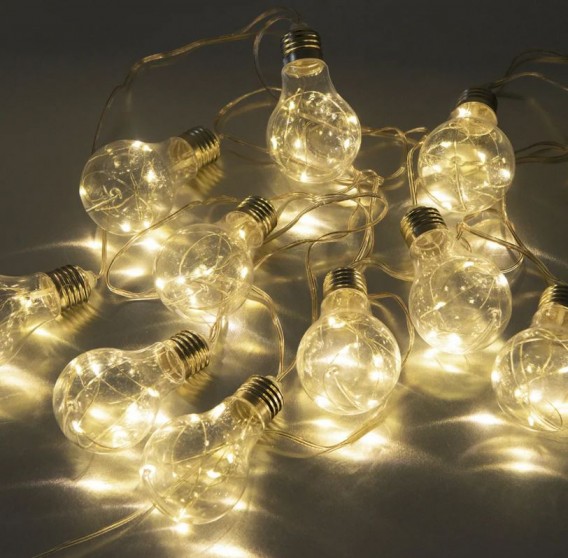 Гирлянда "Лампочки L" 5 ламп, LED, бел/желт (1807-35/1 /1909-90)