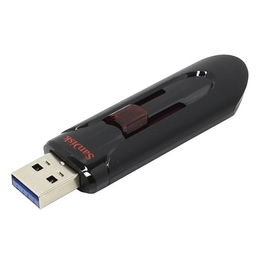Флэш-диск SanDisk 256GB USB 3.0 CZ600 Cruzer Glide черный