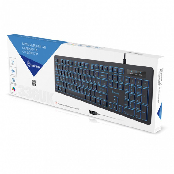 Клавиатура SmartBuy 336 USB черная с подсветкой SBK336UK